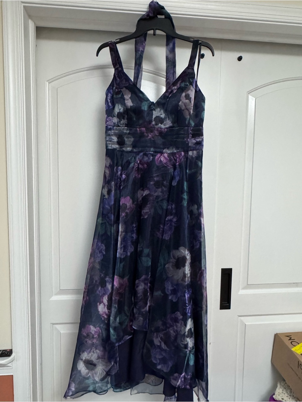 Eliza J Navy gown.